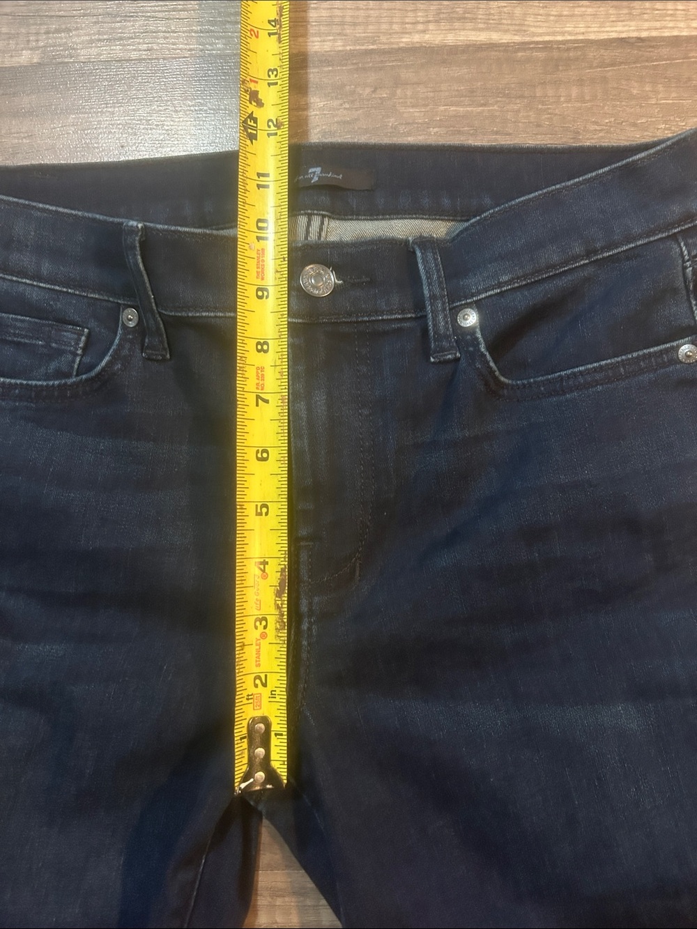 7 For All Mankind Women’s Dark Blue Flare Leg Jeans Size 30 - Picture 8 of 9